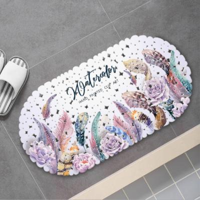 China Hot-selling Anti-slip Bathroom Mat Plastic PVC Shower Mat Stylish Designs Cheap Non-slip for sale