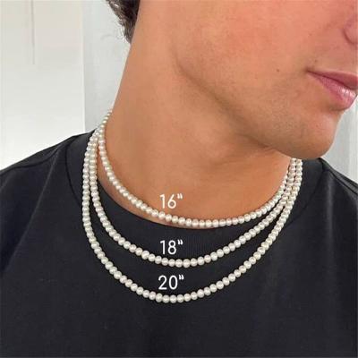 China Wholesale CLASSIC Minimalist Natural Freshwater Pearl Necklace Rice Beaded Choker Necklaces For Women Bead Jewelry for sale