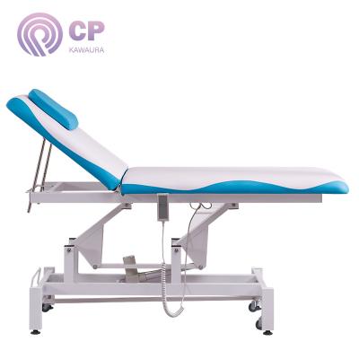 China Chuanpu Body Therapy Spa Treatment Salon Cosmetic 3 Electric Motor Extension Facial Lash Bed Massage Table for sale