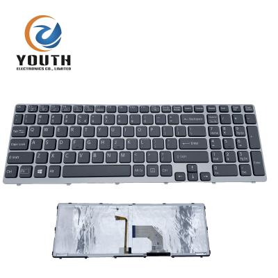 China New Replacement Notebook Laptop Capacitive Keyboards For Sony SVE15 Backlight Wholesale for sale