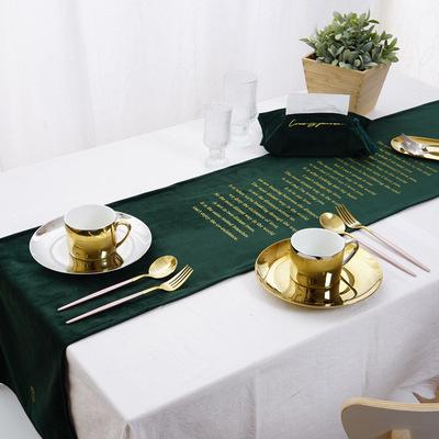 China Viable Nordic Table Runner Nordic Style Velvet Christmas Gold Style Table Napkin Ins Style Coffee Table Bed Flag Cloth for sale