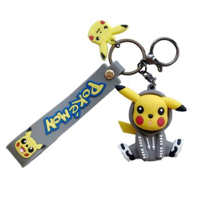 China Creative Epoxy Student Pikachu Cartoon Gifts Couple Car Key Chain Ornaments Pendant Cute Cute Key Chain for sale