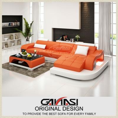 China Sectional leather sofa GANASI home furniture, chair loveseat sofa, modern design sofa for sale