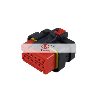 China 12 Pin Automotive AMPSEAL Waterproof Black Female 16 Series Connector For CAT Excavator 776437-1 for sale