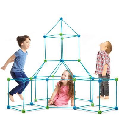 China ABS Plastic DIY Tent Toys Pile Up Creative Indoor Making Magic Fort Building Ki for sale