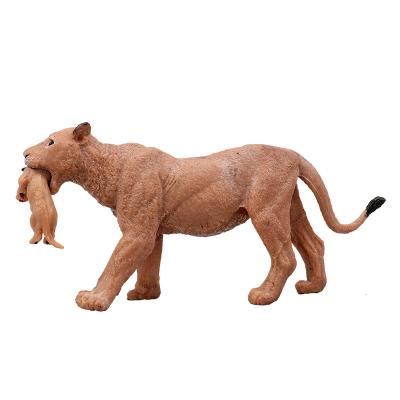 China PVC Figures Plastic Animal Toys Learning Mini Jungle Animal Realistic Lion Educational Plastic Model Toy Set for sale