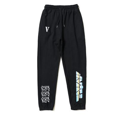 China Big V Hip Hop Designer 07663 Flat Jogger Pants West High Street Long Pants Printing Loose Sweatpants Mens Pockets Sports for sale