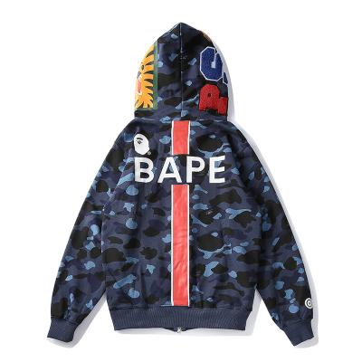 China Zipper Hoodie Fashion Camouflage Shark Jackets Bape Hoodie- PSG Bape Zip Up Boy Hoodies Girls Camouflage Hoodies for sale