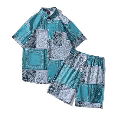 China 2022SS QUICK DRY new arrive All-match casual men's shirts Hawaiian style dabs shirt Hawaii style shirts shorts suits for men for sale