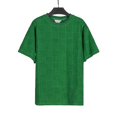 China New Fashion BV Brand Toweling Towel Green Cotton Tee Shirt Men's Short T-shirt 02D2266 Sleeve Tee Women for sale