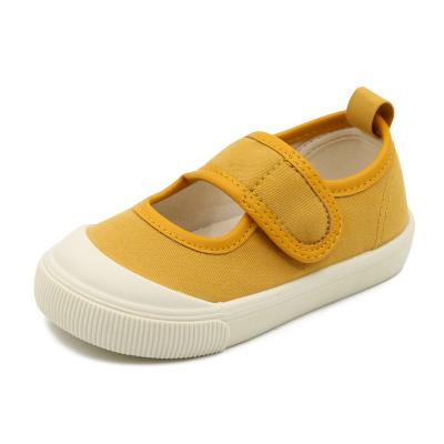 China 2023 New Spring Korean Children's Canvas Shoes Kindergarten Girls Shoes Breathable Soft Soled Boys Cloth Single Shoes for sale