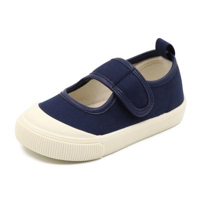 China Waterproof 2023 New Spring Korean Children's Canvas Shoes Kindergarten Girls Shoes Boys Soft Soled Single Cloth Shoes for sale