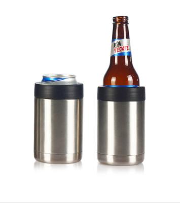 China Viable 2 In 1 Stainless Steel Vacuum Wall Custom Double Can Beer Cooler for sale