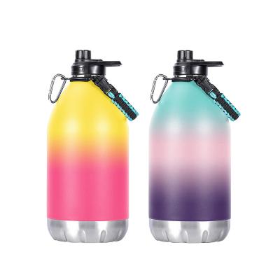 China 1 Gallon Stainless Steel Water Bottle Viable Leakproof Jug Insulated Motivational Water Bottles Wholesale for sale