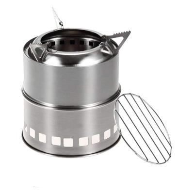 China Outdoor Camping Cooking Wood Cook Stove Portable Outdoor Home Camping Stainless Steel Wood Stoves Modern Design for sale