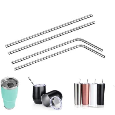 China Stocked 304 Stainless Steel Straight and Bent Straw for Water Bottles Tumbler for sale