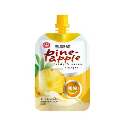 China Manufacturer Well Made Fruit Vinegar Pineapple Flavor 100ml Halal Ready Made Fruit Vinegar for sale