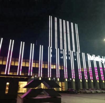 China Facade lighting 8 segments dmx RGB 12w 15w outdoor construction full color aluminum strip light for sale