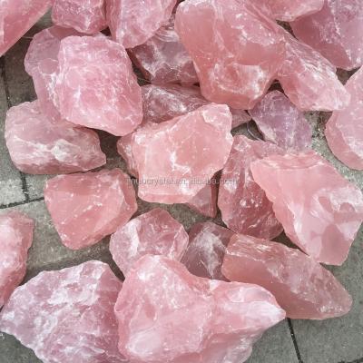 China Wholesale Raw Rose Quartz Crystal Rough Stone from China Natural Rock for sale