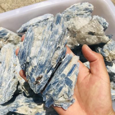 China Wholesale Natural Raw Blue Celestite Blue Rough Stone Quartz Crystal China Kyanite Mineral Specimen For Decoration for sale