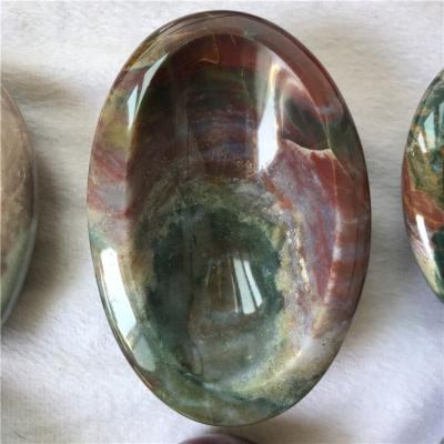 China China Natural Polished Ocean Jasper Bowl Crystal Ashtray Quartz for sale