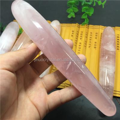 China Natural Polished Pink Crystal Massage Wands China Rose Quartz Crystal Dildos For Women Masturbation for sale