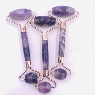 China China Hot Sale Natural Dreamy Amethyst Roller Stick Jade Crystal Face Beauty Massage for sale