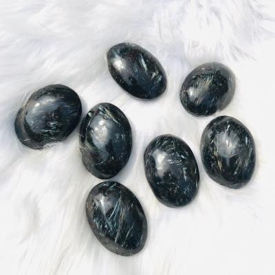 China China Wholesale Stone Crystal Fireworks Crafts Polished Astrophyllite Palm Stone For Healing for sale