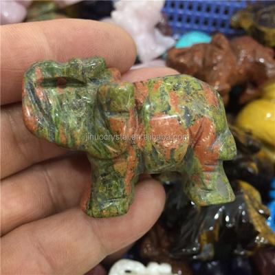 China China Wholesale Natural Quartz High Quality Hand Carved Elephant Crystal Figurine For Decoration Beautiful for sale