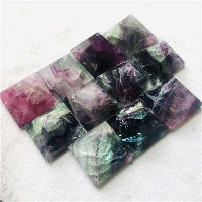 China China Hot Selling Rainbow Fluorite Natural Carved Quartz Crystal Orgone Pyramid Ornament for sale