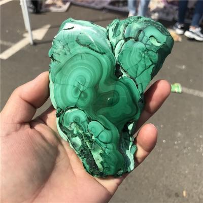 China Natural Healing China Malachite Slab Crystal Rough Polished Slice For Backing For Sale for sale