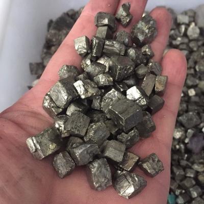 China Wholesale Natural Pyrite Crystal Cube Stone Tumble China Rough Pyrite Gravel Stone For Sale for sale