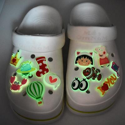 China Ice Cream Cartoon Charms Shoe Charms for Bracelets Shoe Charms Fluorescence Night Light Glowing Transparent Shoe Decoration for sale