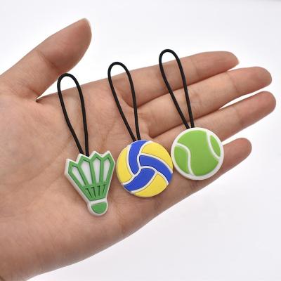 China Cute Design Popular Design Bag String String Colorful Zipper Slider Colorful PVC Silicone Rubber Zipper Puller for sale