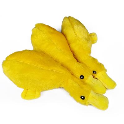 China New Big Dogs Yellow Cute Stuffed Squeaky Squeaky Toy Soft Plush Dog Duck Pet Dog Chew Toy for sale