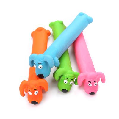 China Wholesale Dogs in Action Multi Color Eco-Friendly Animal Shape Latex Dog Squeaky Chew Toy with Noise for sale