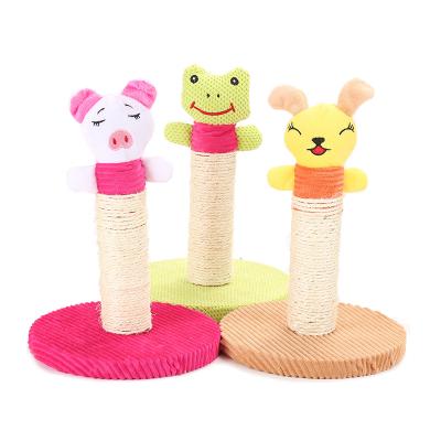 China Wholesale Cute Animals Leading Eco-Friendly Sustainable Cat Scratcher Tree Plush Toy And Sisal for sale