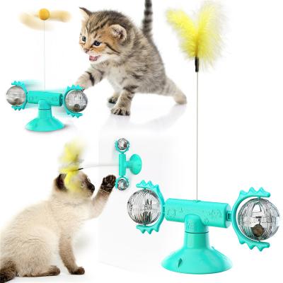 China Hot Selling Cats Amazon ECO Spinning Cat Windmill Toy With Propellers Simon Plastic Cat Tracks Yo-Yo Toys With Catnip for sale