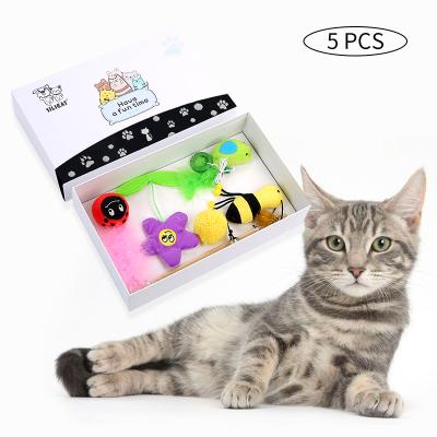 China Eco-Friendly Wholesale Cats Plush Cat Puzzle Toy Set With For Kitten Kitten Gift Box Package for sale