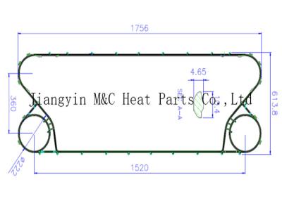 중국 기구 열교환기 날조자 UX40 4 각 구멍 0.5-1.0mm 간격 판매용