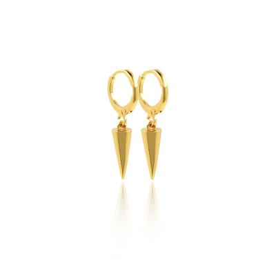 China Simple Wholesale Gold Plated Hoop Earrings Fashion Stud Cone Earrings Creative Women Earrings Accessories for sale