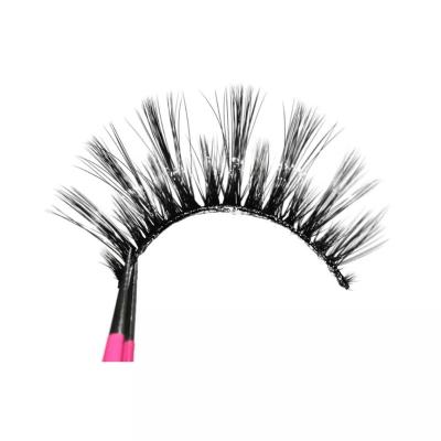 China 2023 Hot Selling New Arrivals 1Pair Box 3D Tapered Natural Wholesale Natural Soft 1 Deep Curved False Eyelashes Handmade False Eyelashes Highly for sale