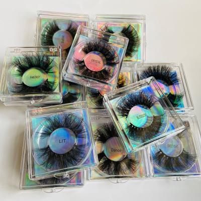 China New Arrivals Style 2022-2023 New Arrivals Style 2022-2023 Tapered Hot Selling Web Celebrity False Mink Eyelashes 8D 25mm Fluffy Thick Style Long False Eyelashes for sale