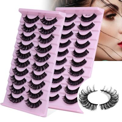 China New Thick Double Density Curl Russian Strip Eyelashes for sale