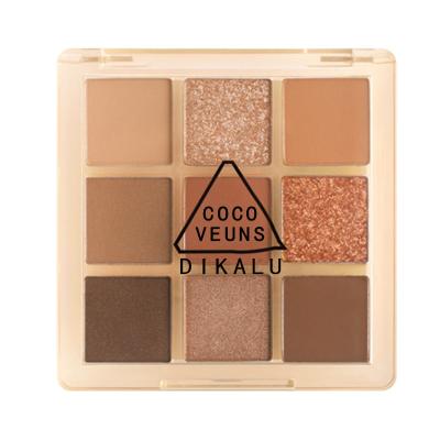 China Waterproof 9 Colors Cosmetics Eyeshadow Palette Private Label Makeup Eyeshadow Transparent Matte Palettes for sale