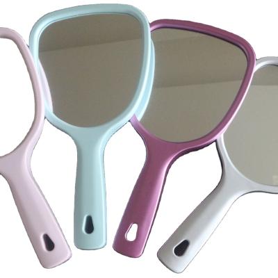 China Wholesale Cosmetics Lighted Tools Plastic Pocket Makeup Oval Mirror Custom LOGO Hand Mirror For Women for sale