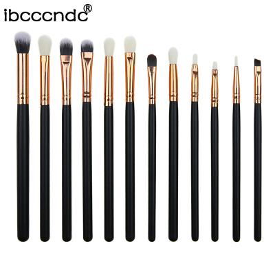 China Angular Blush Black 12pcs Professional Makeup Brush With Cosmetic Case Private Label Set Acceptable OEM Tools Wood for sale