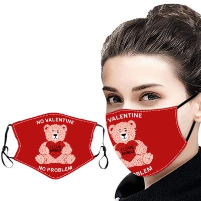 China Unisex Party Face Mask Adults Heart Stones Love Cold Mouth Dustproof Romantic Facemask Valentines Day for sale