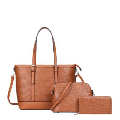 China Custom Hot Elegance Fashion Women's Ins Lady Handbag Lady Tote Casual Shoulder Cross - Bag Set Wholesale PU Leather Handbag body flange for sale