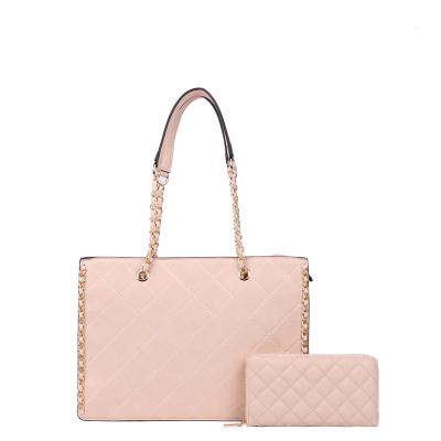 China Casual Fashion Custom Insist Ladies Elegance Vintage Fashion Tote Chain Shoulder Bag For Women Purse PU Leather Luxury Handbag Wholesale for sale